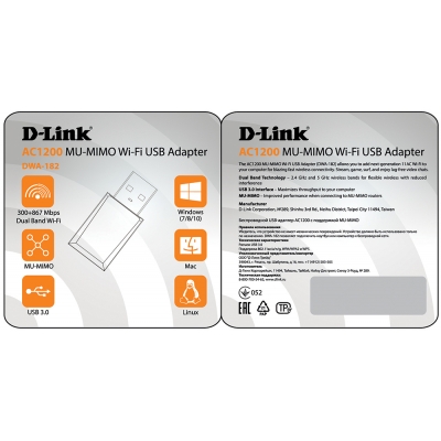 D-Link DWA-182, Сетевые адаптеры